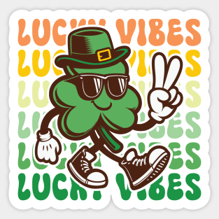 Lucky Vibes Shamrock Sticker